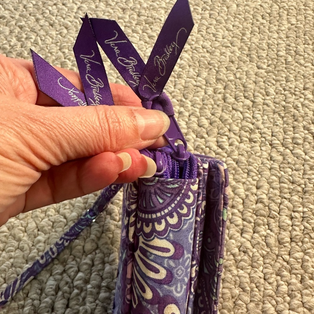 Vera Bradley Lilac Tapestry Crossbody/Wristlet Bag - Picture 12 of 13